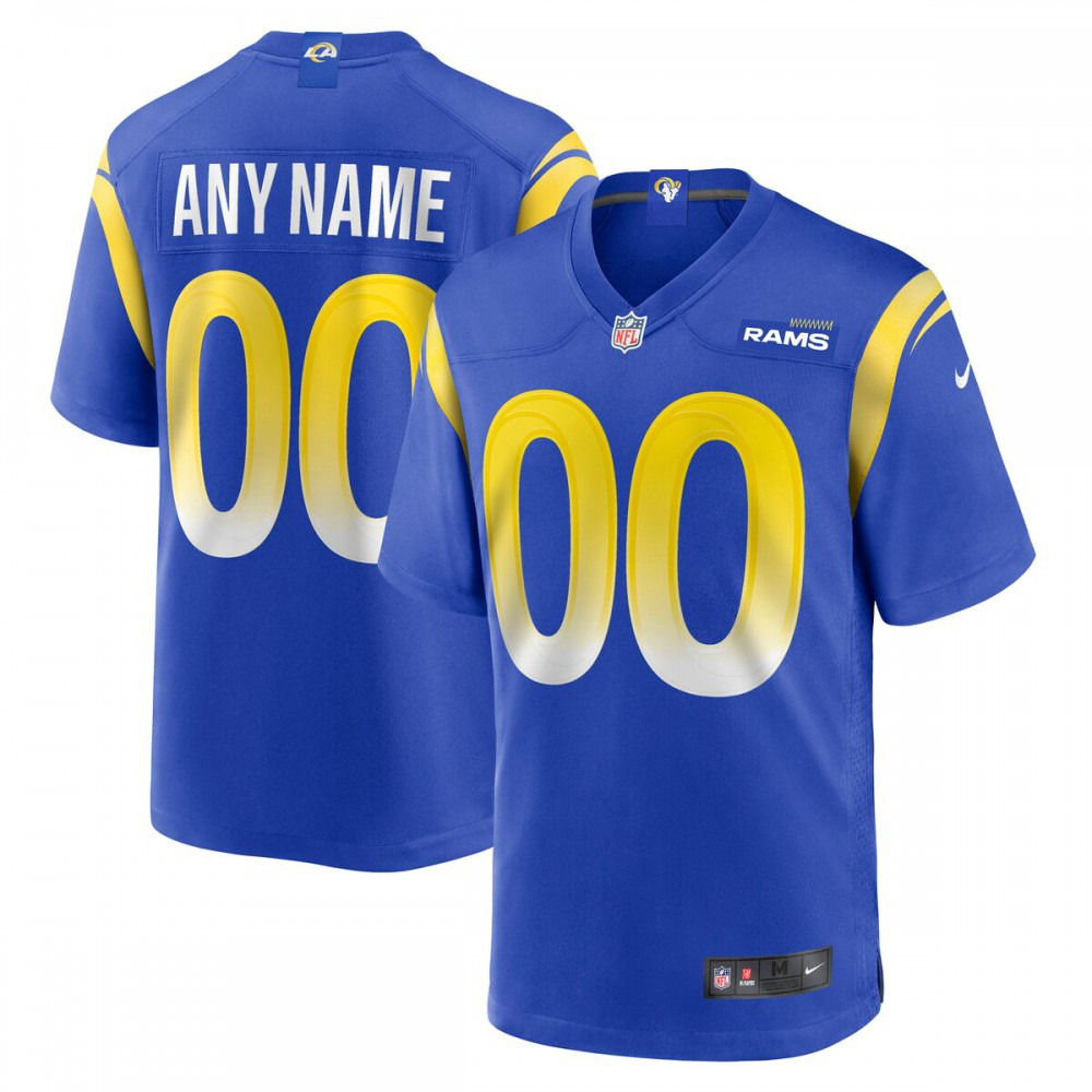 Los Angeles Rams Nike Custom Game Jersey - Royal-GridironStore